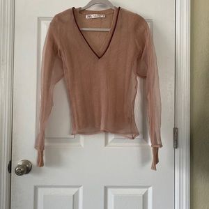 NWOT Zara Limited edition Organza sweater Small